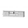 TV STAND 200CM WITH LED STRIP - DISPARO 2