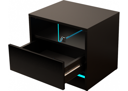 NIGHTSTAND 50CM WITH LED STRIP AND 1 DRAWER - DISPARO 3