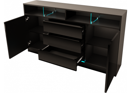 SIDEBOARD 160CM WITH LED STRIP - DISPARO 4