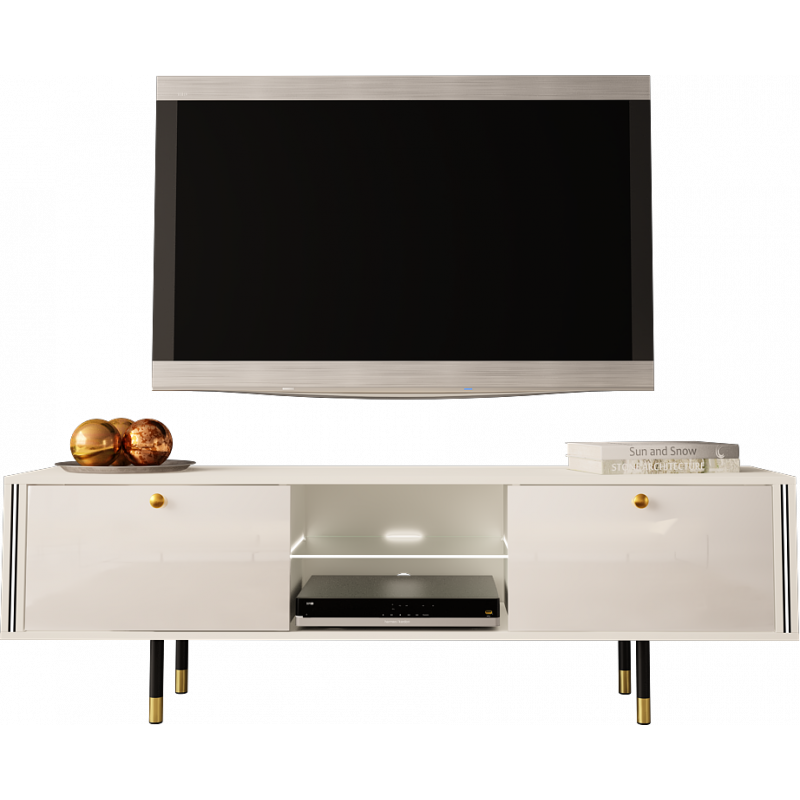 TV STAND 160CM WITH GOLD EMBELLISHMENTS - CRISTAL 1