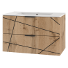 Cabinet with inset sink 80cm - WOOD 01