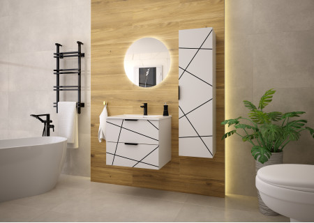 Bathroom cabinet 60cm - WOOD 02