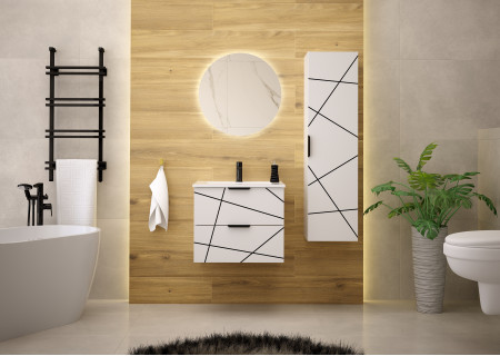 Bathroom cabinet 60cm - WOOD 02