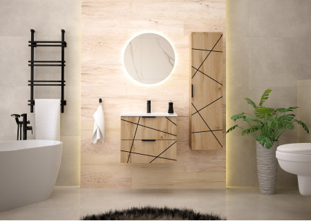 Bathroom cabinet 60cm - WOOD 02