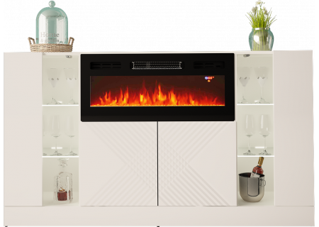 SIDEBOARD 160CM WITH 4 DOORS AND FIREPLACE - DIUNA 2