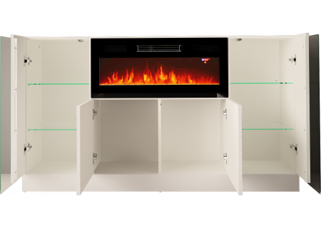 SIDEBOARD 160CM WITH 4 DOORS AND FIREPLACE - DIUNA 2