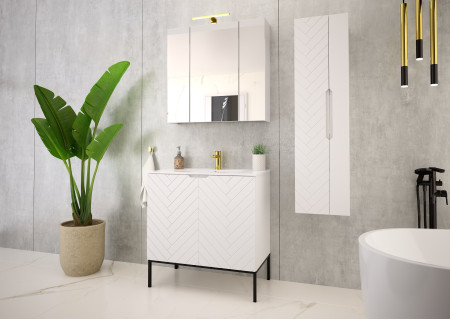 Bathroom cabinet 80cm black rack - ASPEN 08