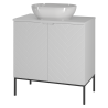 Bathroom cabinet 80cm with sink black rack - ASPEN 08