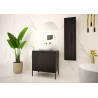 Bathroom cabinet 80cm with sink black rack - ASPEN 08