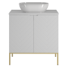 Bathroom cabinet 80cm with sink gold rack - ASPEN 08