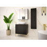 Bathroom cabinet 80cm with sink gold rack - ASPEN 08