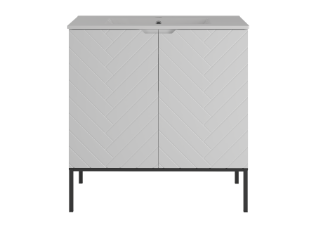 Cabinet with inset sink 80cm black rack - ASPEN 08