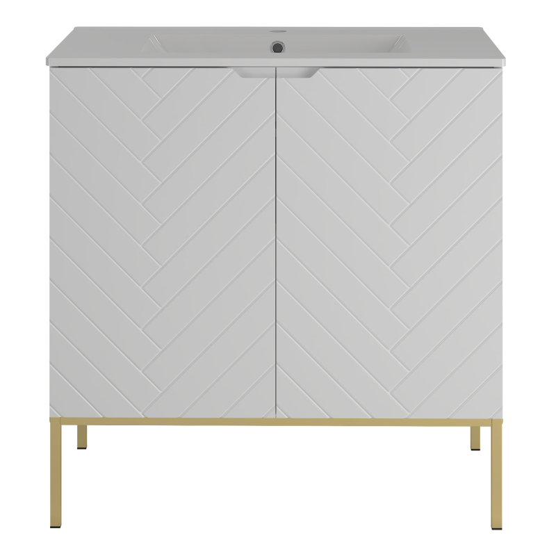 Cabinet with inset sink 80cm gold rack - ASPEN 08