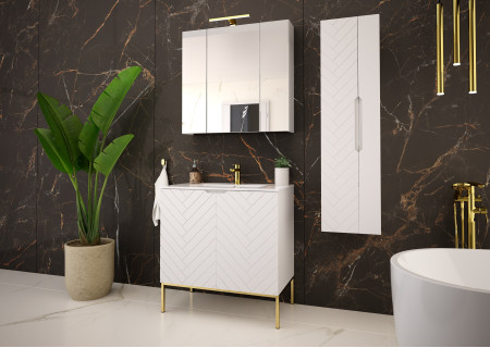 Cabinet with inset sink 80cm gold rack - ASPEN 08