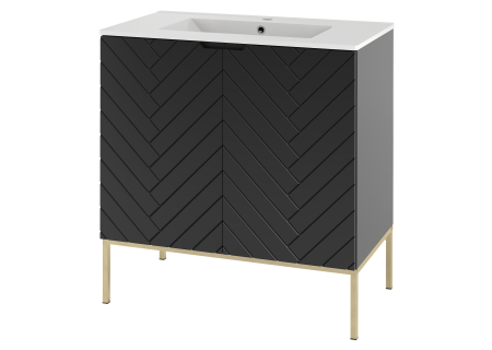 Cabinet with inset sink 80cm gold rack - ASPEN 08