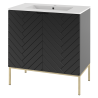 Cabinet with inset sink 80cm gold rack - ASPEN 08