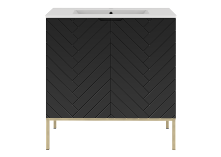 Cabinet with inset sink 80cm gold rack - ASPEN 08