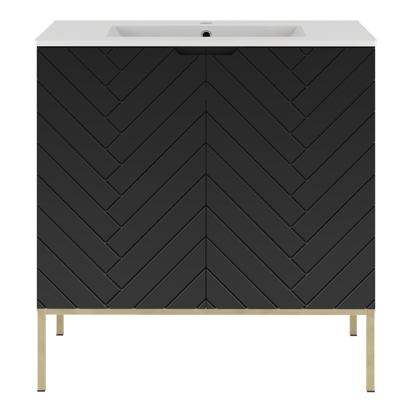 Cabinet with inset sink 80cm gold rack - ASPEN 08