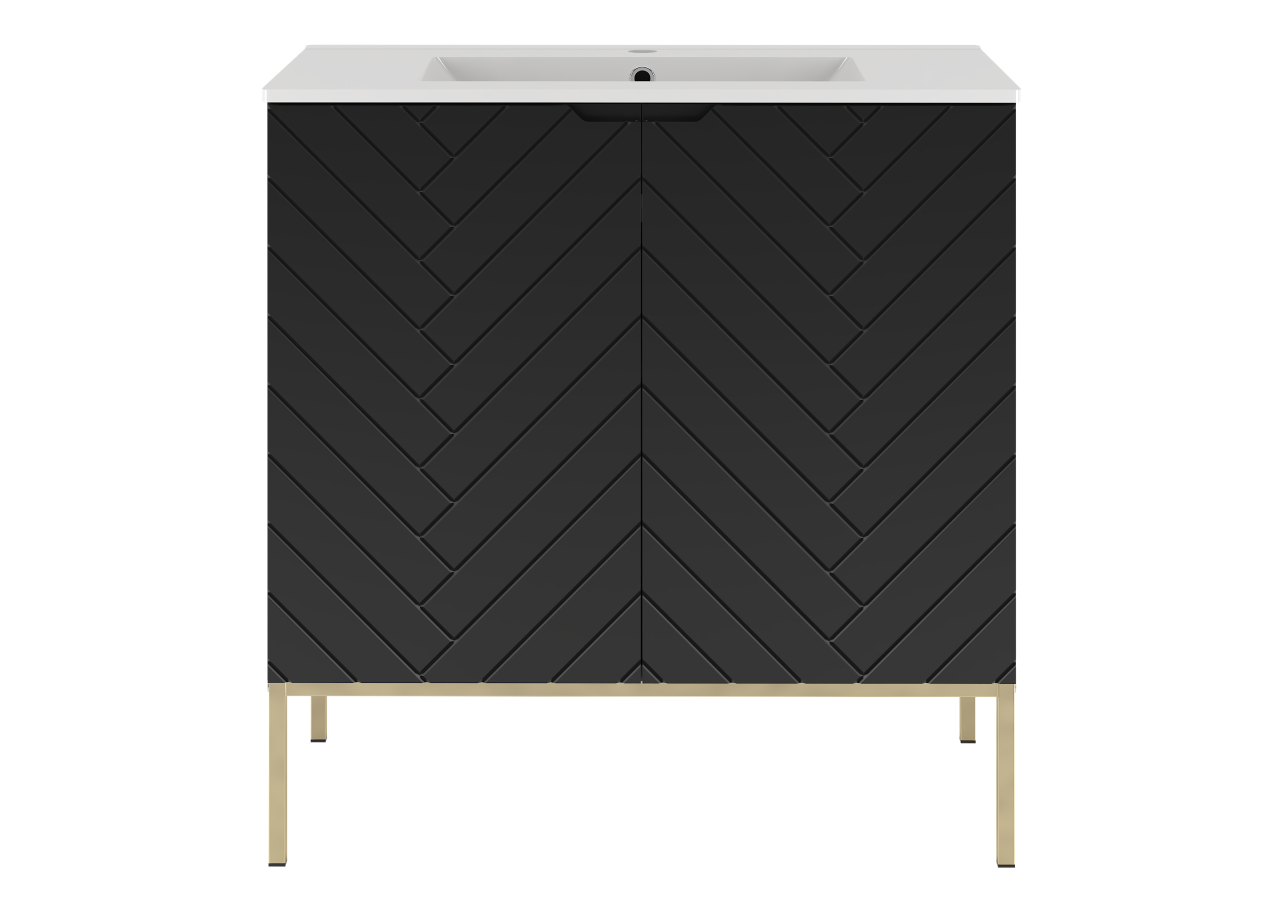 Cabinet with inset sink 80cm gold rack - ASPEN 08