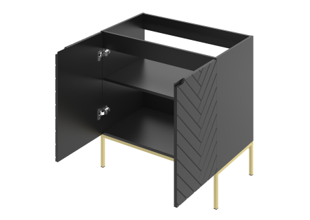 Cabinet with inset sink 80cm gold rack - ASPEN 08