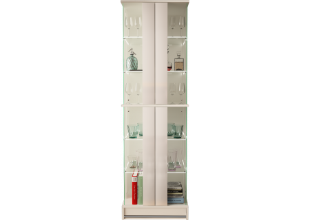 VITRINE 180CM WITH LED STRIP AND GLASS DOORS - EFECTO 3