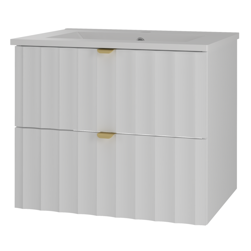 Bathroom cabinet with inset sink 60cm - ARCOS 06