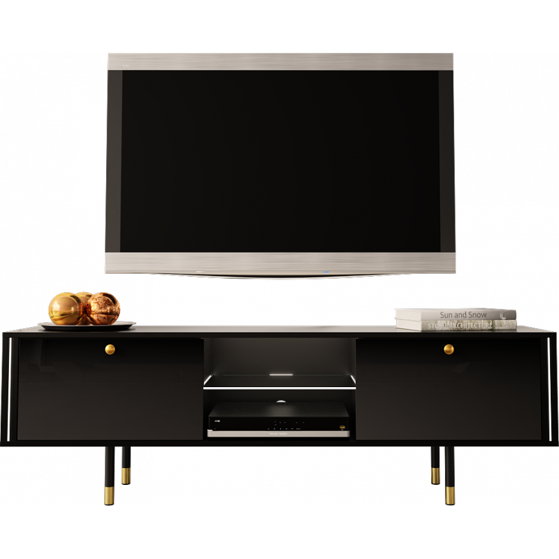 TV STAND 160CM WITH GOLD EMBELLISHMENTS - CRISTAL 1