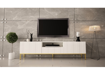 TV STAND 190CM ON GOLD LEGS - ELEGANTE 1