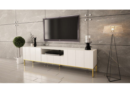 TV STAND 190CM ON GOLD LEGS - ELEGANTE 1