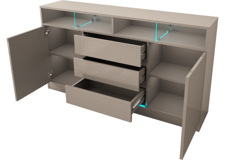 SIDEBOARD 160CM WITH LED STRIP - DISPARO 4