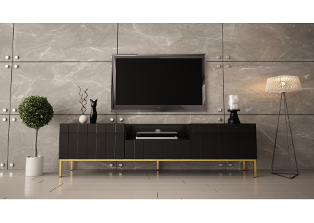 TV STAND 190CM ON GOLD LEGS - ELEGANTE 1