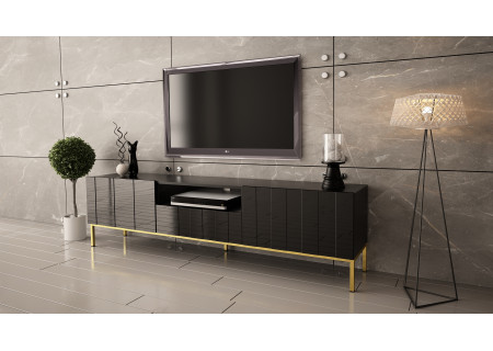 TV STAND 190CM ON GOLD LEGS - ELEGANTE 1