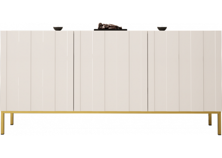 SIDEBOARD 160CM WITH 3 DOORS ON GOLD LEGS - ELEGANTE 2