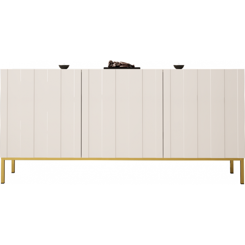 SIDEBOARD 160CM WITH 3 DOORS ON GOLD LEGS - ELEGANTE 2