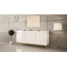 SIDEBOARD 160CM WITH 3 DOORS ON GOLD LEGS - ELEGANTE 2