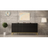 SIDEBOARD 160CM WITH 3 DOORS ON GOLD LEGS - ELEGANTE 2