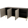 SIDEBOARD 160CM WITH 3 DOORS ON GOLD LEGS - ELEGANTE 2