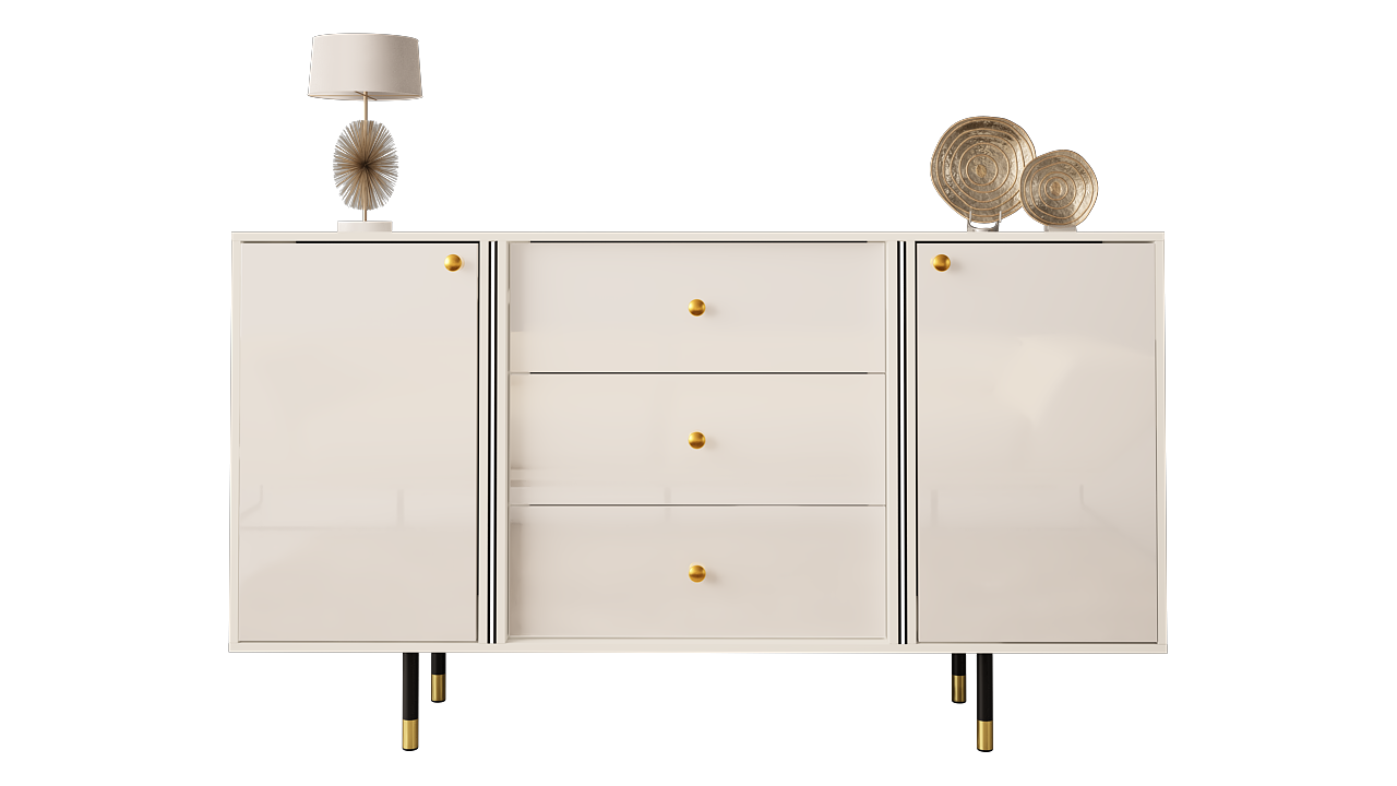 SIDEBOARD 160CM WITH GOLD EMBELLISHMENTS - CRISTAL 2