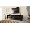 TV STAND 161CM WITCH BLACK INSET NAD LEGS - EVEL 2