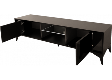 TV STAND 161CM WITCH BLACK INSET NAD LEGS - EVEL 2