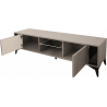 TV STAND 161CM WITCH BLACK INSET NAD LEGS - EVEL 2