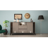 Sideboard 160cm with black inset and legs - evel 3