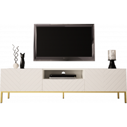 TV STAND 190CM ON GOLD LEGS...