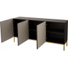 SIDEBOARD 160CM WITH 3 DOORS ON GOLD LEGS - GALA 2