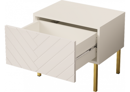 NIGHTSTAND 50CM WITH 1 DRAWER ON GOLD LEGS - GALA 4