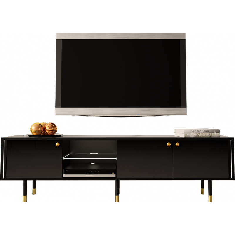 TV STAND 180CM WITH GOLD EMBELLISHMENTS - CRISTAL 3