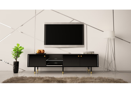 TV STAND 180CM WITH GOLD EMBELLISHMENTS - CRISTAL 3