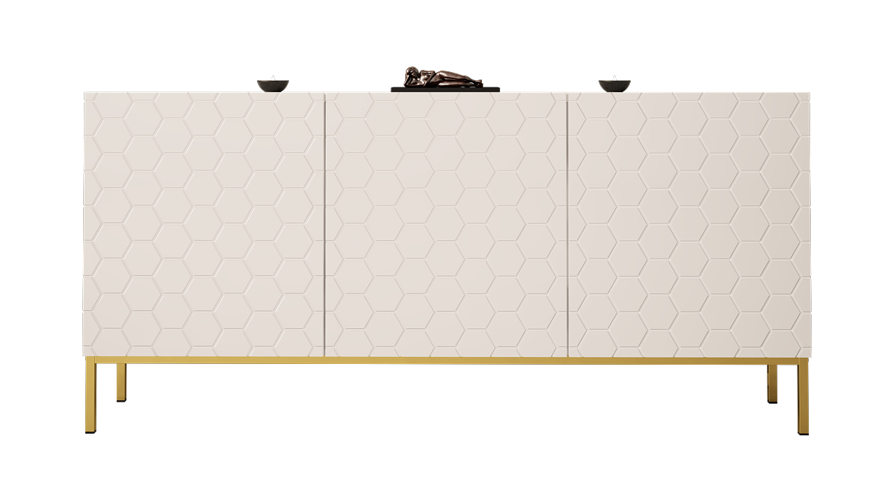 SIDEBOARD 160CM ON GOLD LEGS - HEXA 2