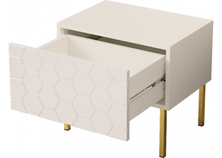 NIGHTSTAND 50CM ON GOLD LEGS - HEXA 4