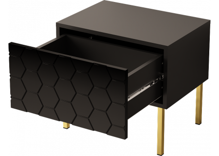 NIGHTSTAND 50CM ON GOLD LEGS - HEXA 4